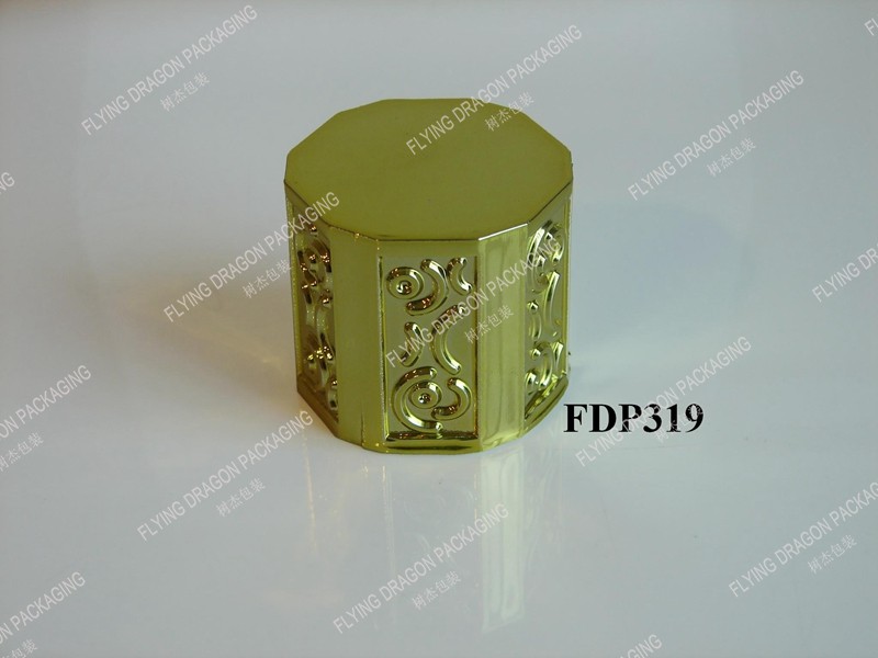 15FEA LUXURY ROUND PERFUME CAP CLOSURES; LUXURY BOTTLE CAPS; CUSTOM PREMIUM COSMETIC LID; PERFUME PACKAGING [FDP319]