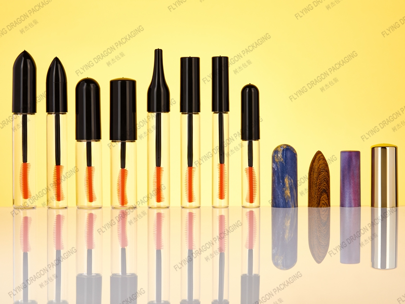 10ML POPULAR MASCARA GLASS BOTTLE; ROUND TYPE CLEAR GLASS WITH BLACK BRUSH CAP; PORTABLE TRAVEL SUB BOTTLE FOR MAKE-UP [MG series]