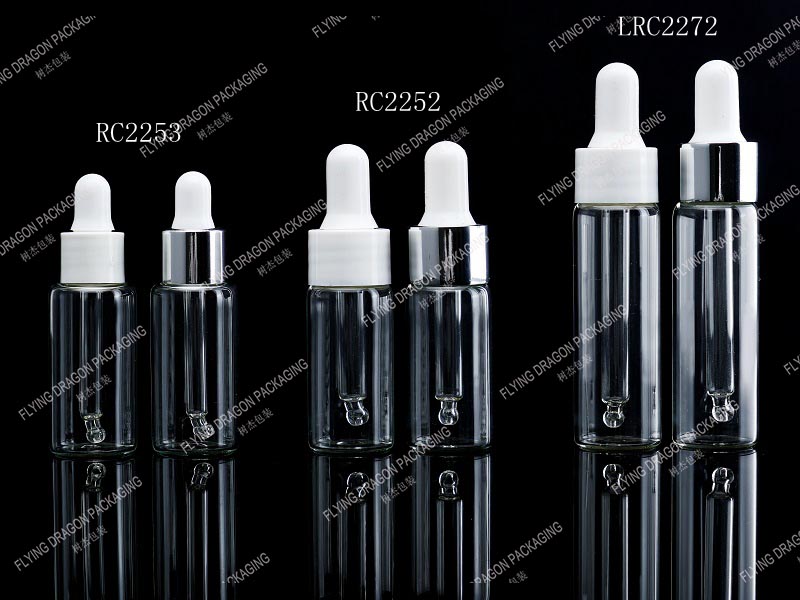 10-15ML EMPTY REFILLABLE CLEAR GLASS DROPPER BOTTLES; ESSENTIAL OIL GLASS BOTTLES; GLASS VIAL WITH DROPPER FOR SERUM SAMPLE; EMPTY CLEAR TUBE VIAL WITH PIPETTE SERUM DROPPERS FOR COSMETIC PACKAGING [RC series (2)]