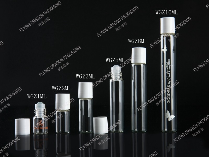 1-10ML滚珠瓶配塑盖 旅行装香水滚珠瓶 ; 容量可定制 [WGZ]