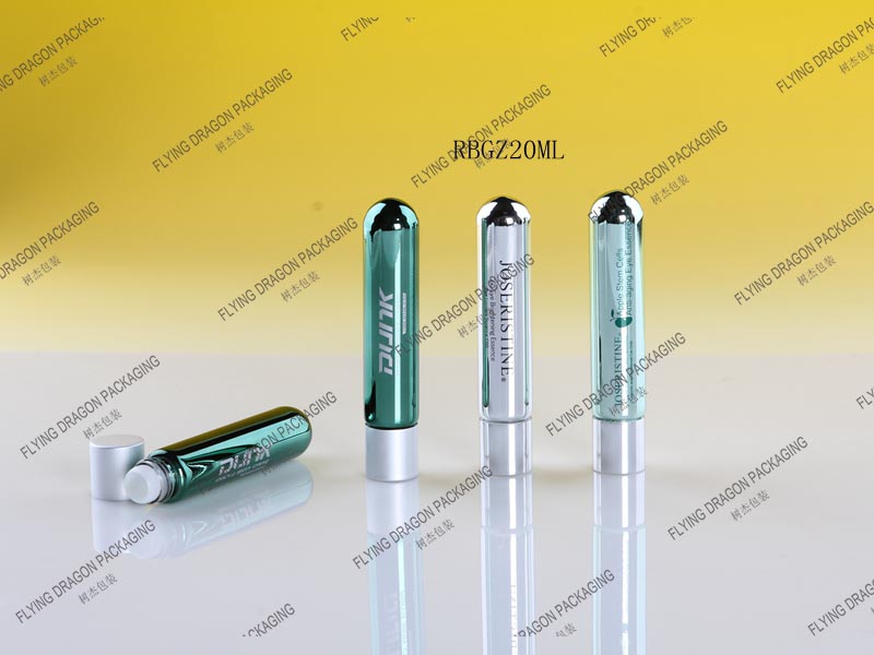 20ML ROLL ON ESSENTIAL OIL BOTTLE ROUND BOTTOM WITH ROLLER AND PLASTIC CAP; FRAGRANCE GLASS VIAL LUXURY COSMETIC BOTTLE PACKAGING PERFUME GLASS BOTTLE [RBGZ20ML]