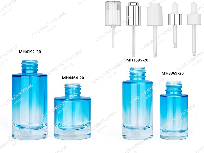 LUXURY THICK BOTTOM GLASS SKINCARE DROPPER BOTTLE; COSMETIC EMPTY GLASS IOL SPRAY SERUM LOTION PUMP BOTTLE (2)