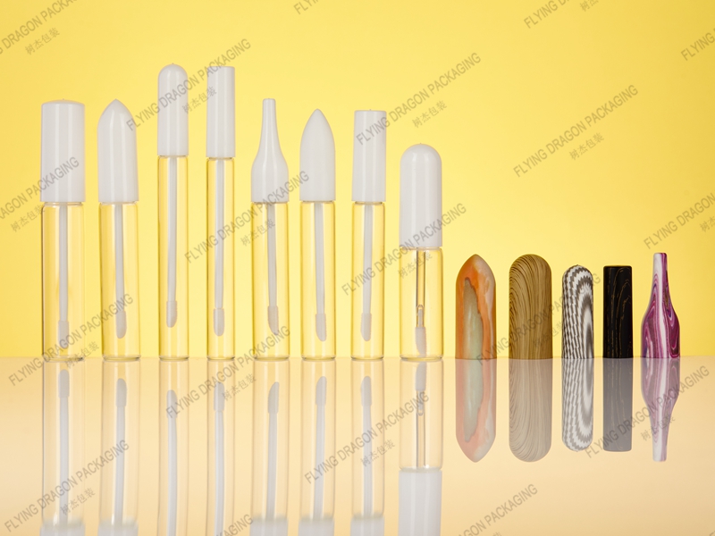 10ML POPULAR LIP GLOSS GLASS BOTTLE; ROUND TYPE CLEAR GLASS WITH LIP GLOSS CAP; PORTABLE TRAVEL SUB BOTTLE FOR MAKE-UP [LG series]